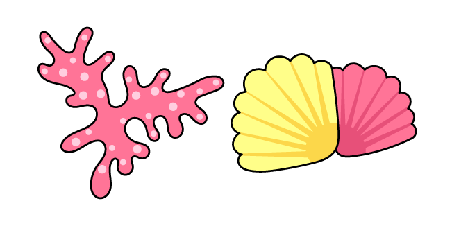 VSCO Girl Pink Coral and Shells