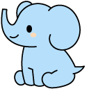 VSCO Girl Pink Cotton Candy and Blue Elephant cursor