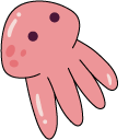 VSCO Girl Pink Dolphin and Octopus pointer