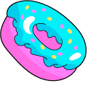 VSCO Girl Pink Donut and Blue Tongue pointer