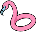 VSCO Girl Pink Flamingo Rubber Ring and Ball pointer