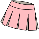VSCO Girl Pink Hairpins and Skirt cursor