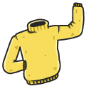 VSCO Girl Pink Headphones and Yellow Sweater cursor