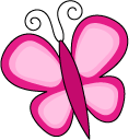 VSCO Girl Pink Heart and Butterfly cursor