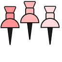 VSCO Girl Pink Pushpins cursor