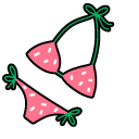 VSCO Girl Pink Swimsuit and Ice Cream cursor