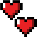 VSCO Girl Pixel Hearts and Red Planet pointer