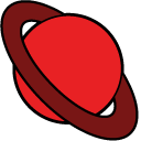 VSCO Girl Pixel Hearts and Red Planet cursor