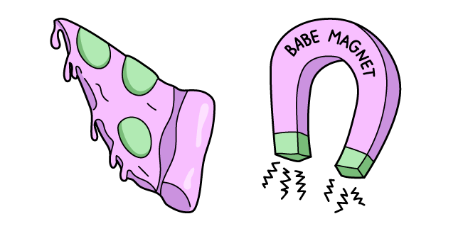 VSCO Girl Pizza and Magnet