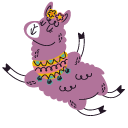 VSCO Girl Purple and Pink Llamas pointer