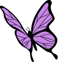 VSCO Girl Purple Flower and Butterfly pointer