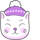 VSCO Girl Purple Heart and Cat cursor