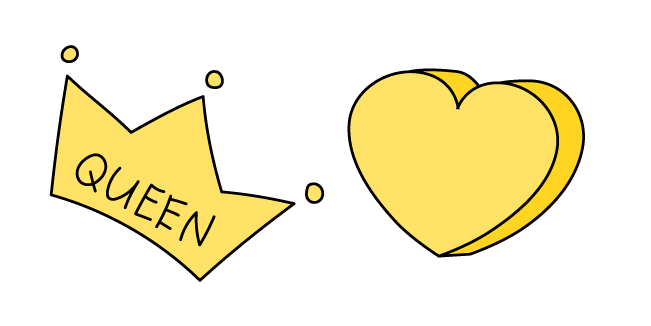 VSCO Girl Queen Crown and Heart