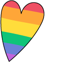 VSCO Girl Rainbow Clouds and Heart cursor