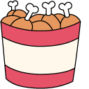 VSCO Girl Red Chicken Bucket and Drink cursor