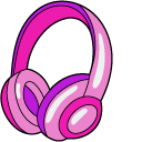 VSCO Girl Rock Sign and Pink Headphones cursor