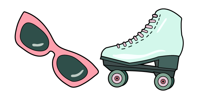 VSCO Girl Roller Skates and Sunglasses