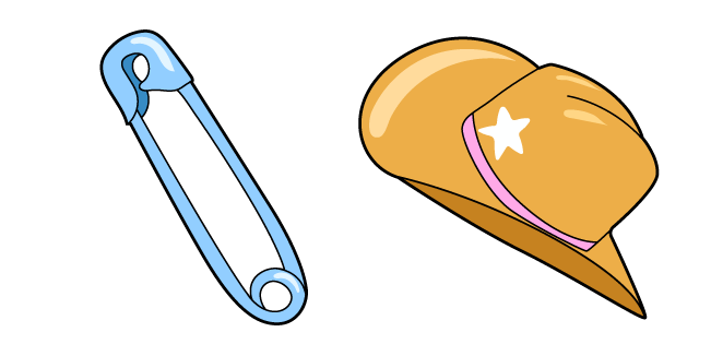VSCO Girl Safety Pin and Cowboy Hat
