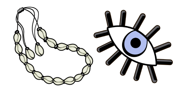 VSCO Girl Shell Choker and Eye