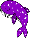 VSCO Girl Shining Purple Whale pointer