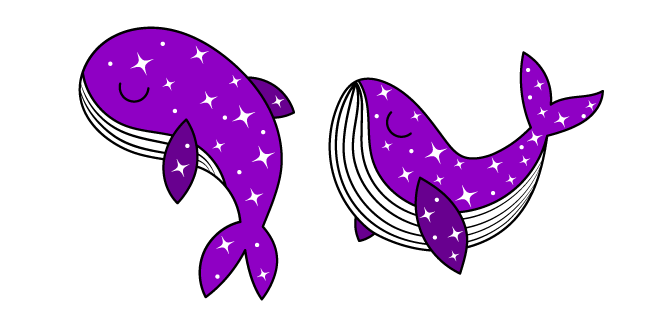 VSCO Girl Shining Purple Whale