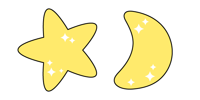 VSCO Girl Shining Star and Moon