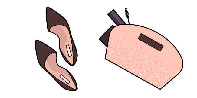 VSCO Girl Shoes and Cosmetic Bag