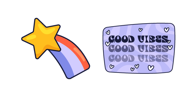 VSCO Girl Shooting Star and Good Vibes