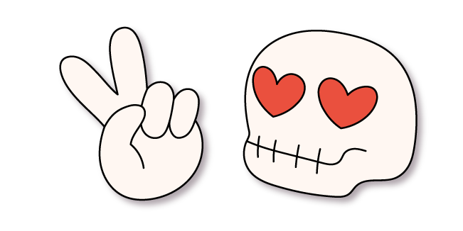 VSCO Girl Skeleton and Peace