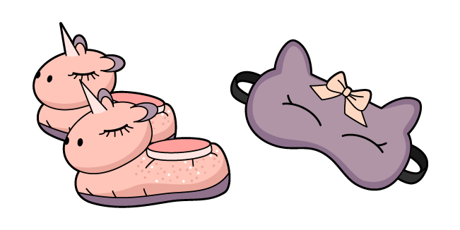 VSCO Girl Slippers and Sleep Mask