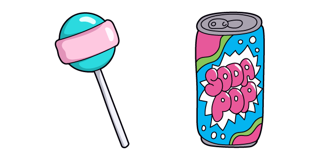 VSCO Girl Soda and Lollipop