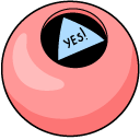 VSCO Girl Strawberry Drink and Magic 8 Ball cursor