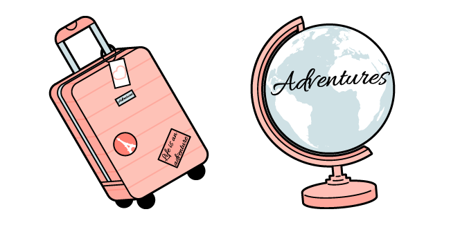 VSCO Girl Suitcase and Globe