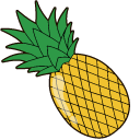 VSCO Girl Sunglasses and Pineapple cursor