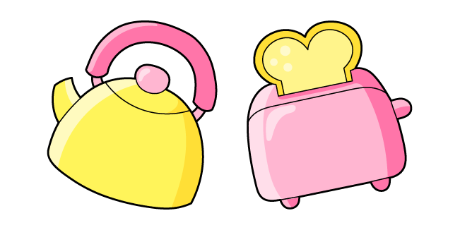 VSCO Girl Teapot and Toaster