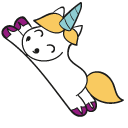 VSCO Girl Tiny White Unicorn pointer