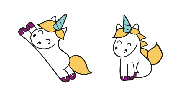 VSCO Girl Tiny White Unicorn