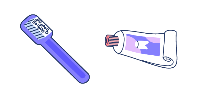 VSCO Girl Toothbrush and Toothpaste