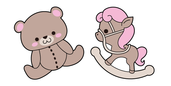 VSCO Girl Toys Bear and Pony