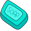 VSCO Girl Turquoise Soap and Bath pointer