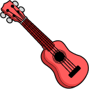 VSCO Girl Ukulele and Rolling Stones Tongue pointer