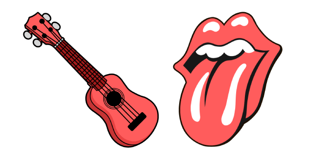 VSCO Girl Ukulele and Rolling Stones Tongue