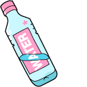 VSCO Girl Water Bottle and Cassette Tape pointer