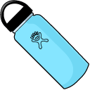 VSCO Girl Water Bottle and Film Camera pointer