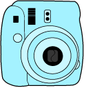 VSCO Girl Water Bottle and Film Camera cursor