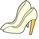 VSCO Girl Wedding Dress and Shoes cursor