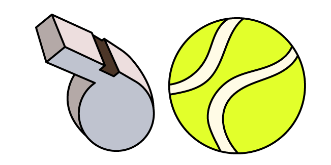 VSCO Girl Whistle and Tennis Ball