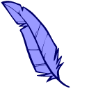 VSCO Girl White and Blue Feathers cursor