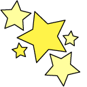 VSCO Girl Yellow Unicorn and Stars cursor