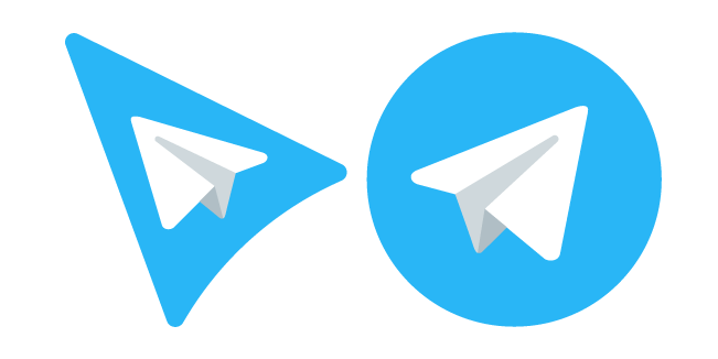 Blue Telegram Messenger Icon